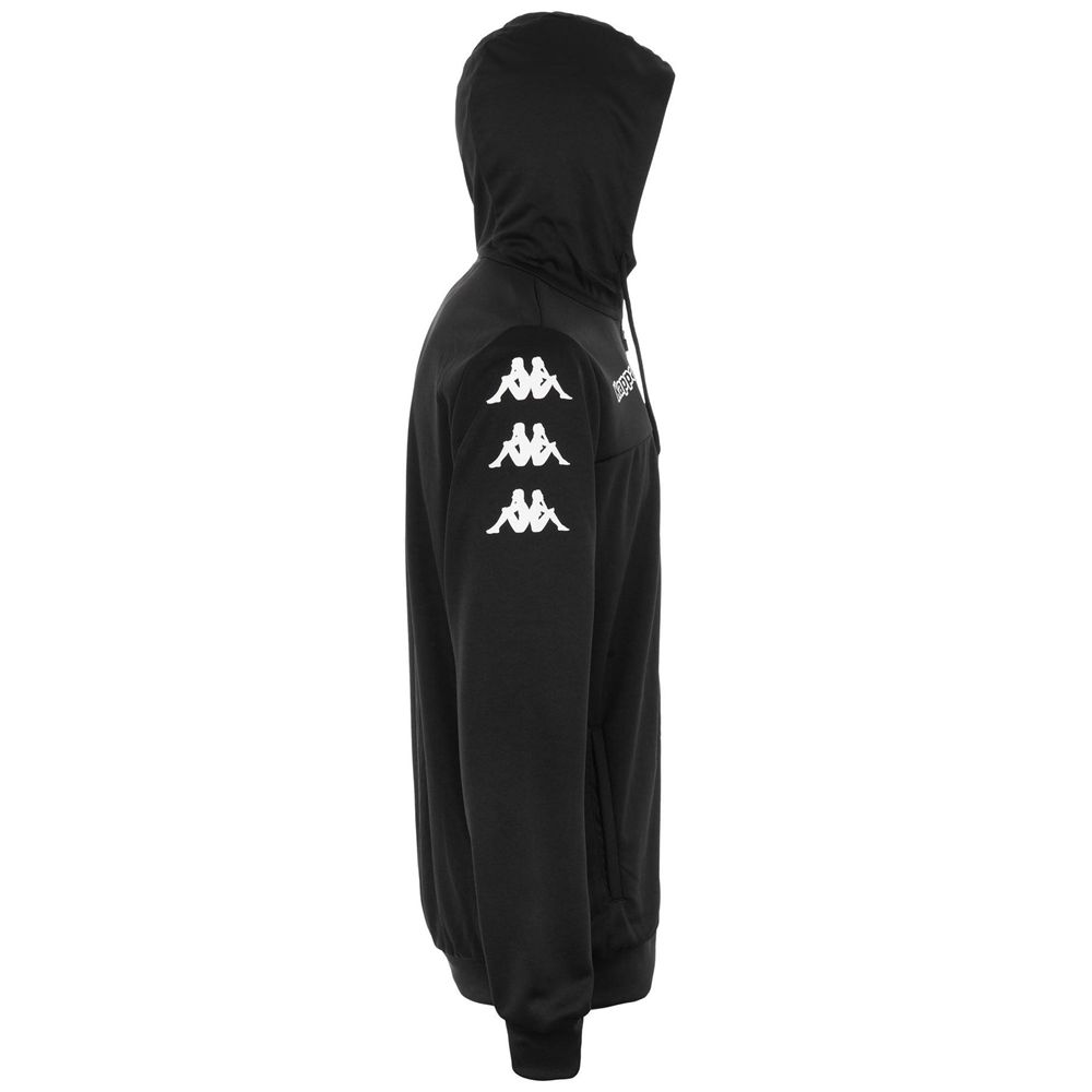 Men Kappa 4 Soccer Bivarov Hoodie Black | 647285-TOF