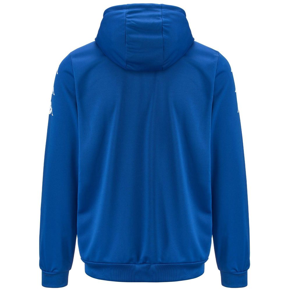 Men Kappa 4 Soccer Bivarov Hoodie Blue | 943217-FXP