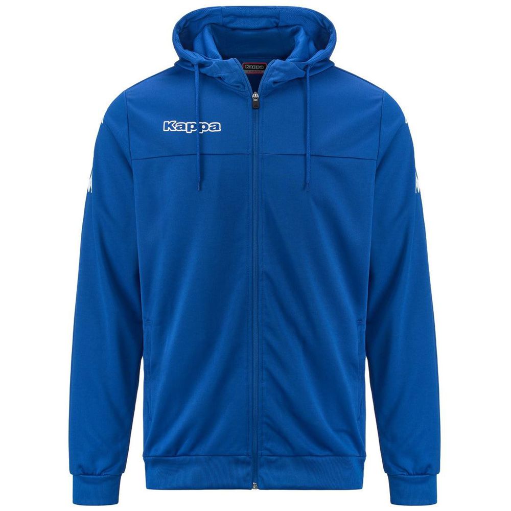 Men Kappa 4 Soccer Bivarov Hoodie Blue | 943217-FXP