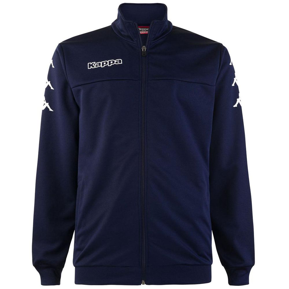 Men Kappa 4 Soccer Bouvil Jacket Navy | 965041-RCM