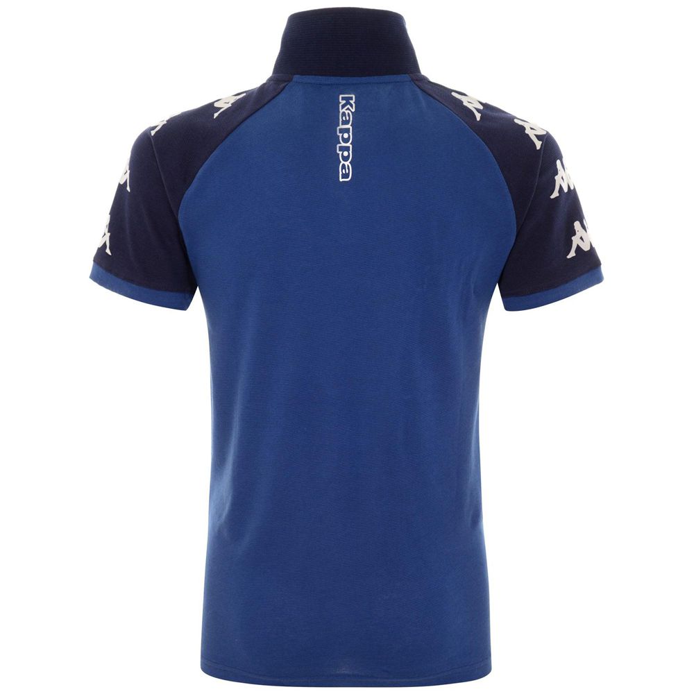 Men Kappa 4 Soccer Caldes Polo Shirt Navy | 501368-YXE