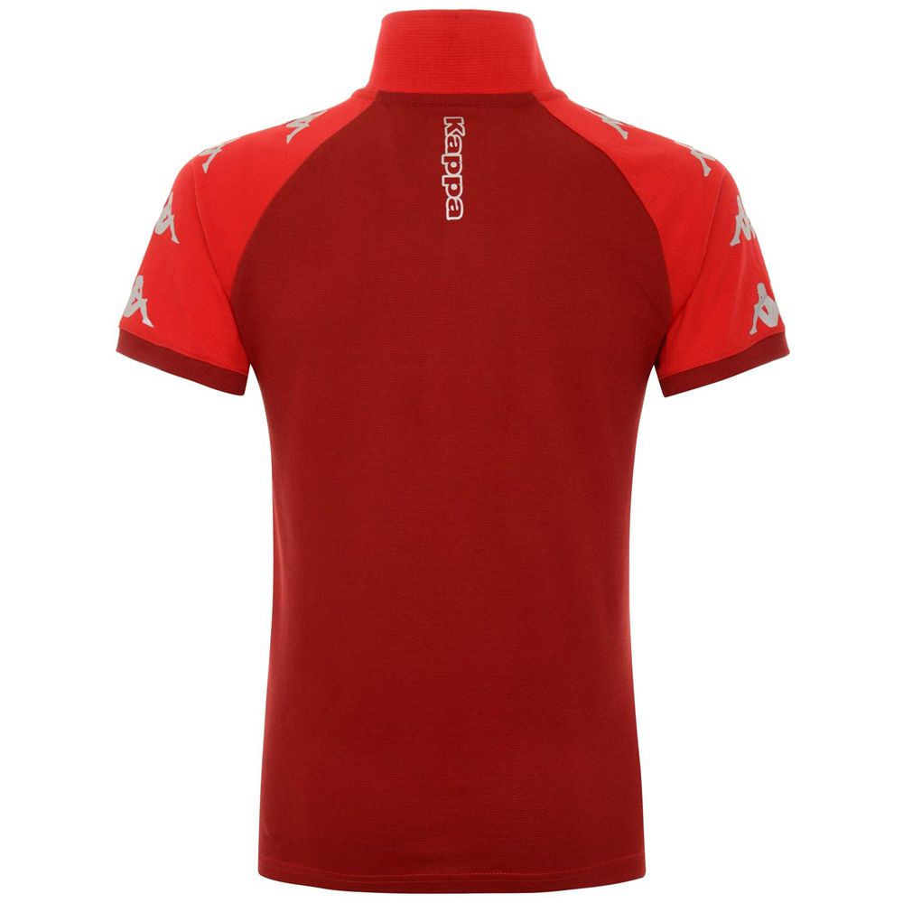 Men Kappa 4 Soccer Caldes Polo Shirt Red | 250389-DIA