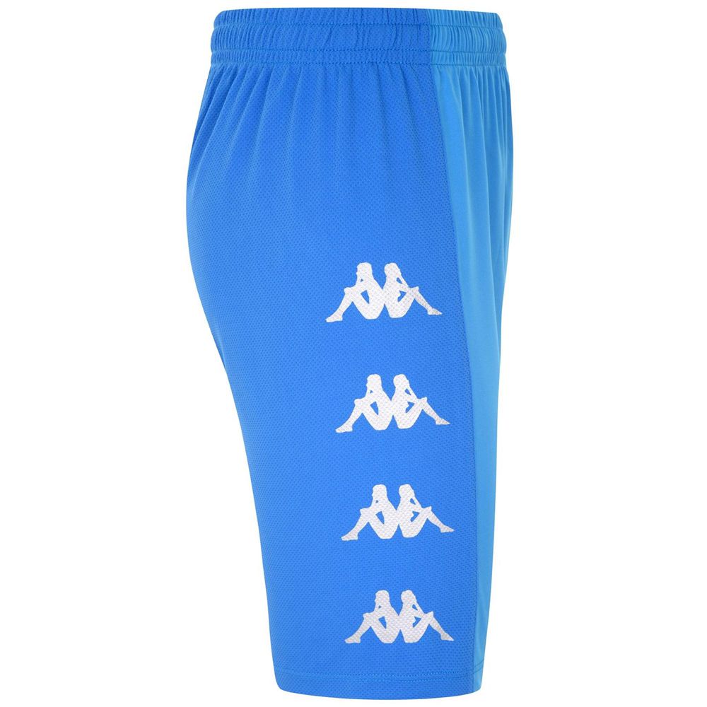 Men Kappa 4 Soccer Delebio Shorts Blue | 812639-PWM