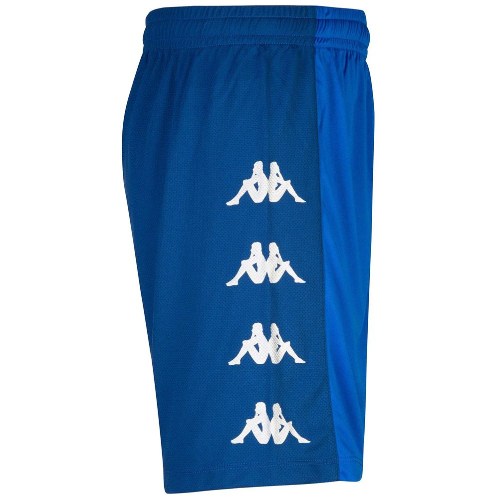 Men Kappa 4 Soccer Delebio Shorts Blue | 940873-OWK