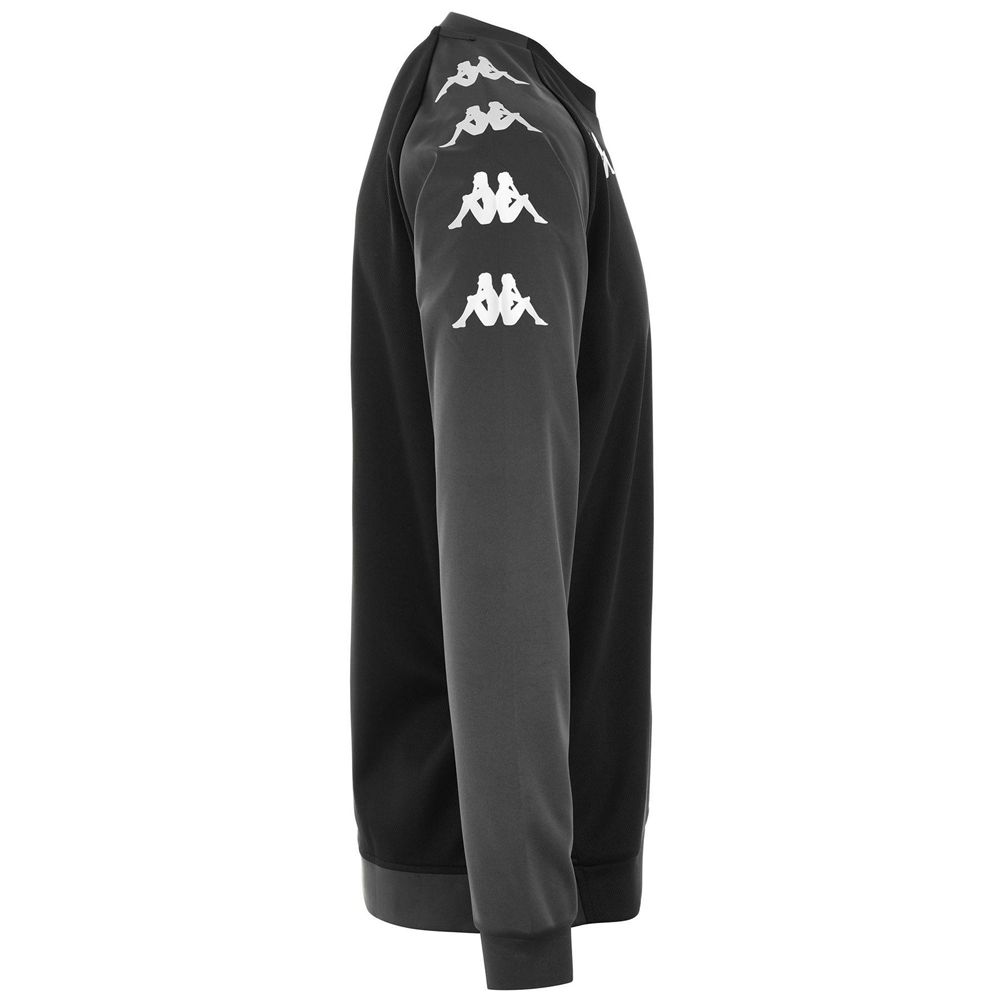 Men Kappa 4 Soccer Parme Sweater Black | 273406-BKP