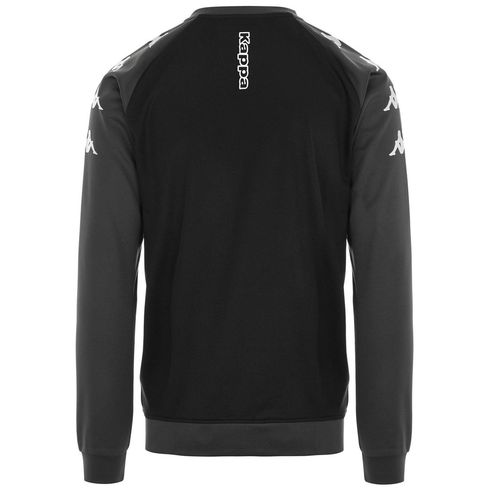 Men Kappa 4 Soccer Parme Sweater Black | 273406-BKP