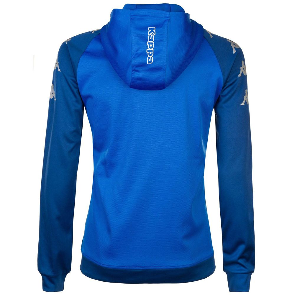 Men Kappa 4 Soccer Tortona Hoodie Blue | 903426-AQM