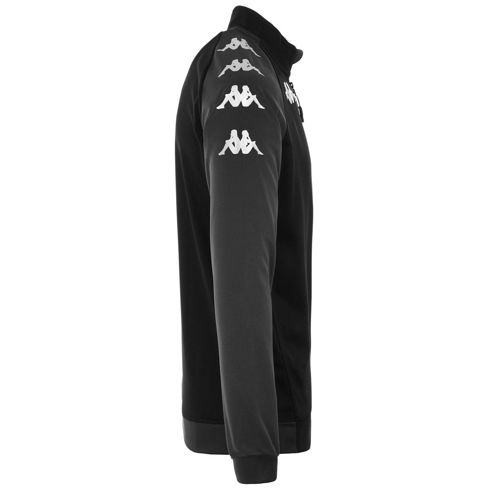 Men Kappa 4 Soccer Trieste Sweater Black | 146837-LPK