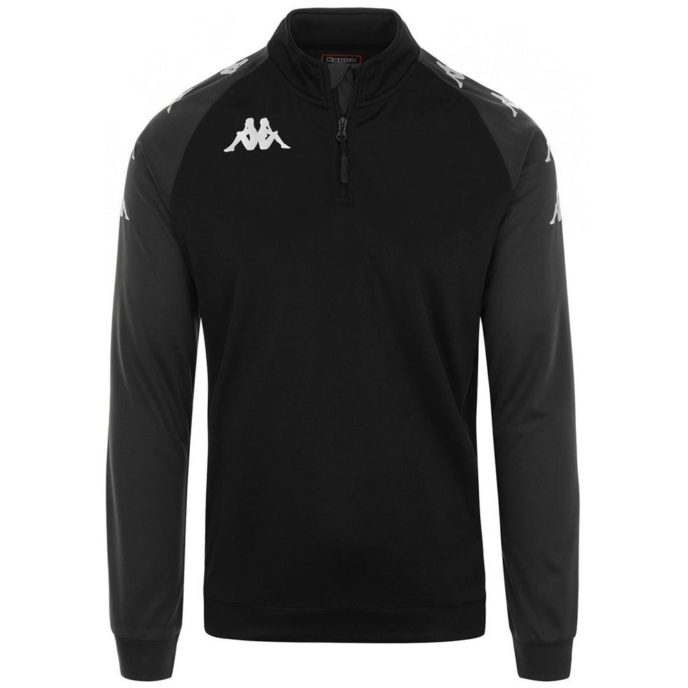 Men Kappa 4 Soccer Trieste Sweater Black | 146837-LPK