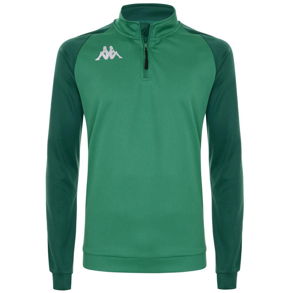 Men Kappa 4 Soccer Trieste Sweater Green | 196458-QSX