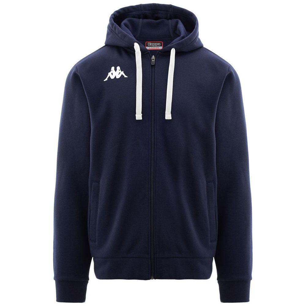 Men Kappa 4 Training Banto Hoodie Navy | 279465-ECW