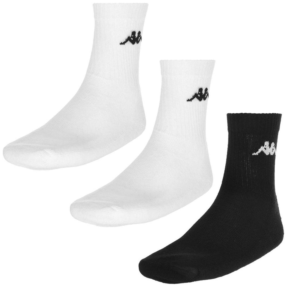 Men Kappa 4 Training Chimido 3pack Socks White | 023197-FNQ