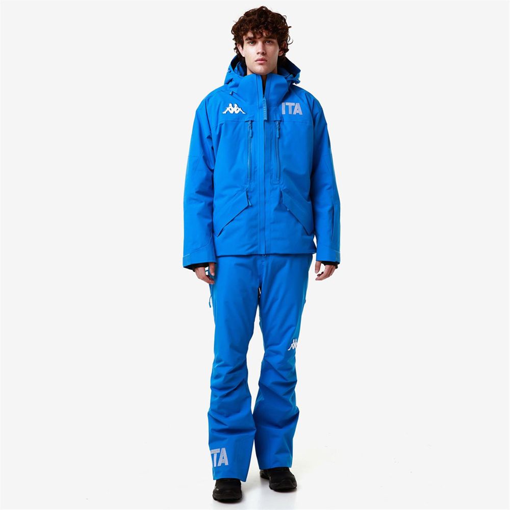 Men Kappa 6 Cento 602f Ita Jacket Blue | 872605-HWV