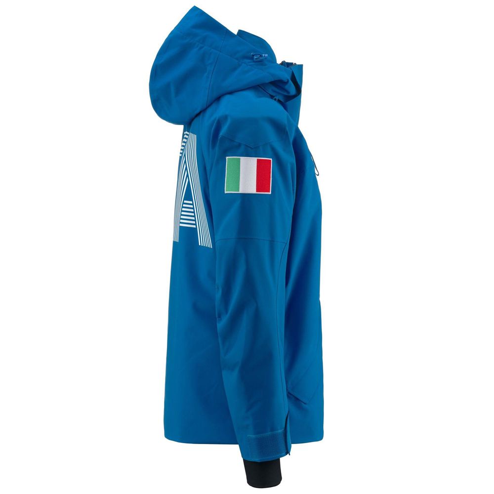 Men Kappa 6 Cento 602f Ita Jacket Blue | 872605-HWV