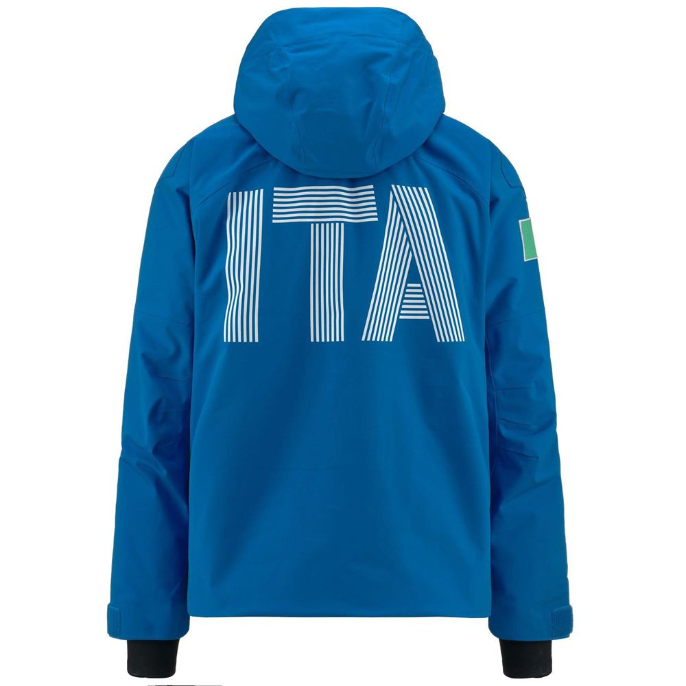 Men Kappa 6 Cento 602f Ita Jacket Blue | 872605-HWV