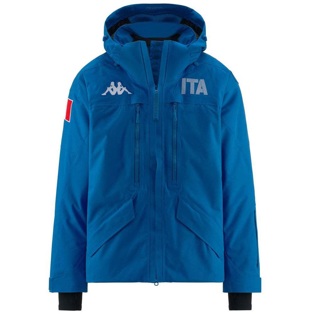 Men Kappa 6 Cento 602f Ita Jacket Blue | 872605-HWV