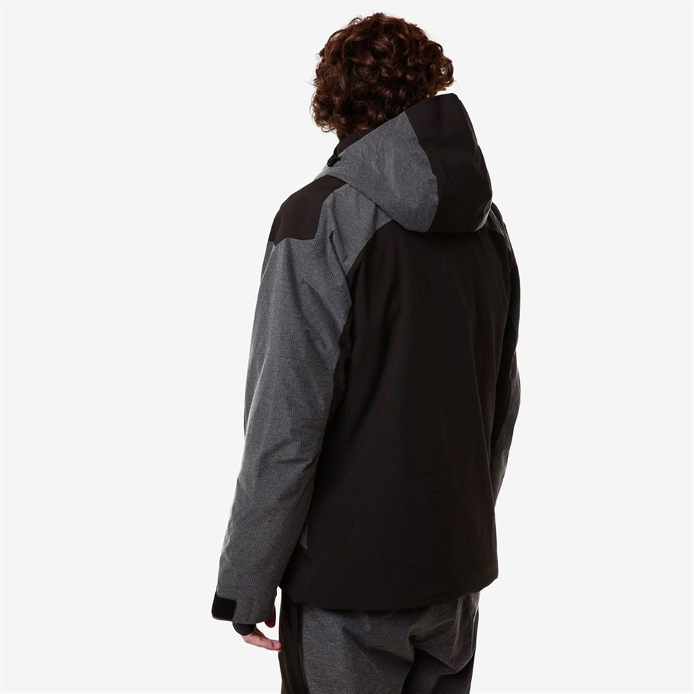 Men Kappa 6 Cento 602fw Jacket Black | 425930-JUB