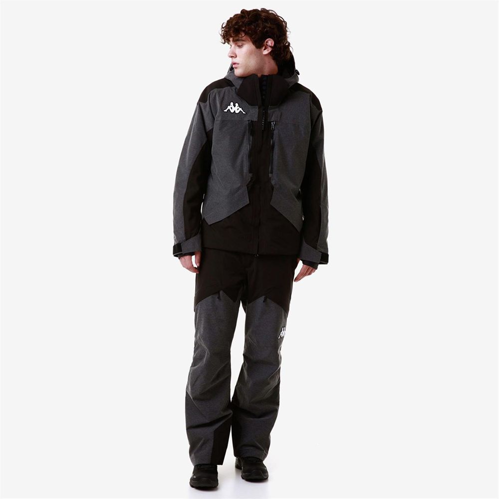 Men Kappa 6 Cento 602fw Jacket Black | 425930-JUB