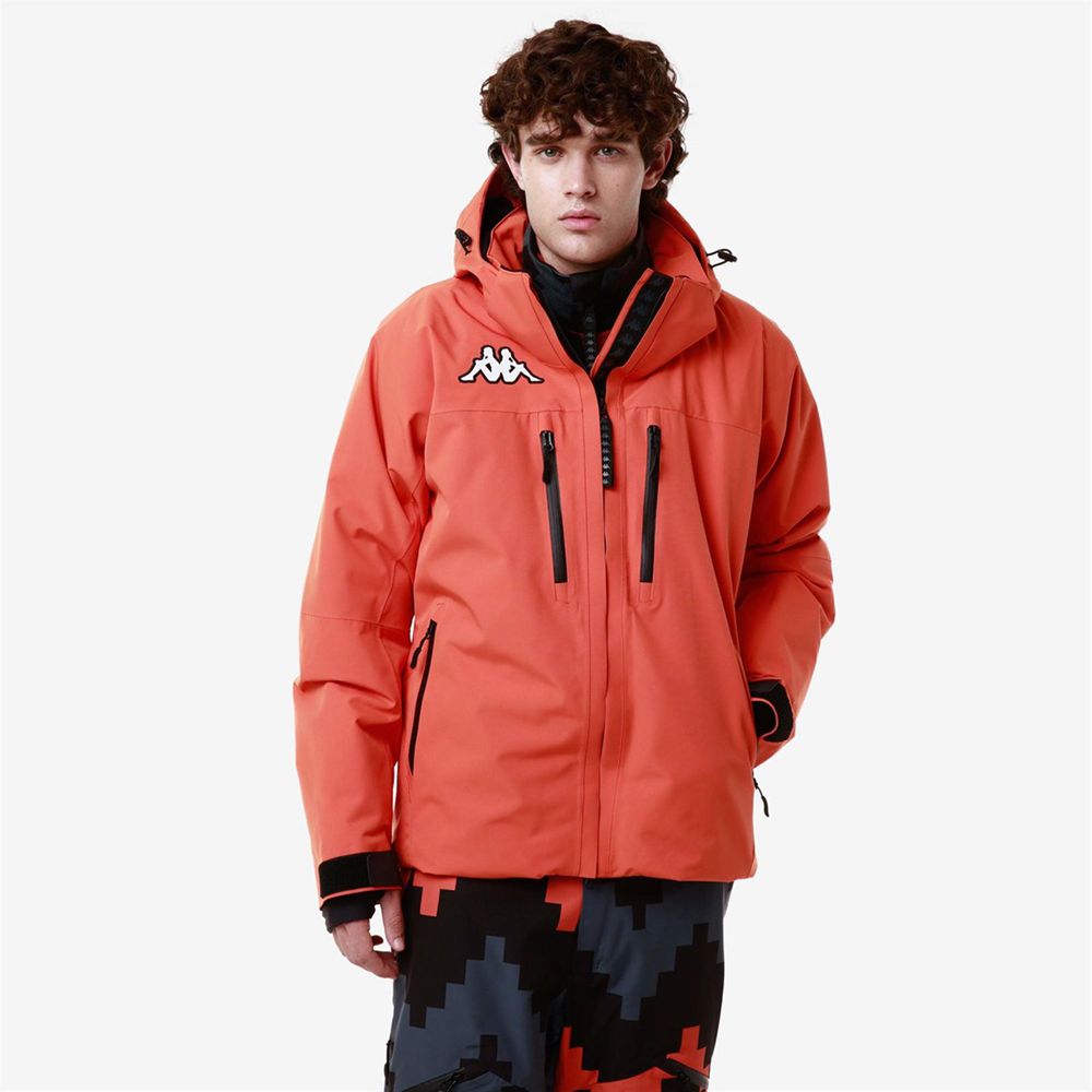 Men Kappa 6 Cento 611p Jacket Orange | 358107-VDT