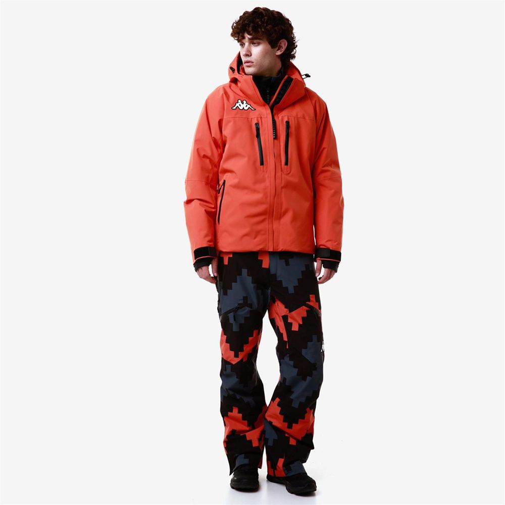 Men Kappa 6 Cento 611p Jacket Orange | 358107-VDT