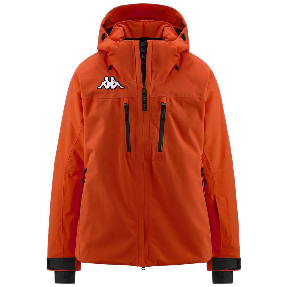 Men Kappa 6 Cento 611p Jacket Orange | 358107-VDT