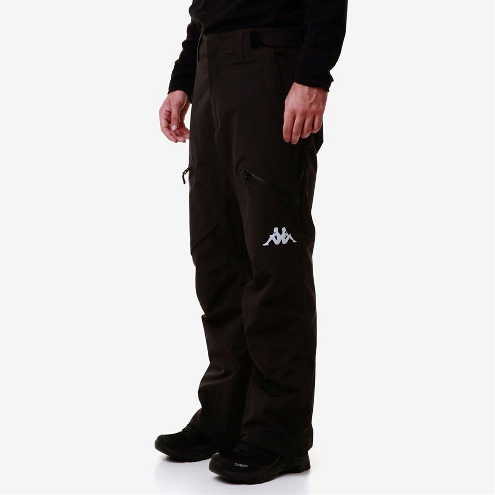 Men Kappa 6 Cento 622p Pants Black | 138620-MLO