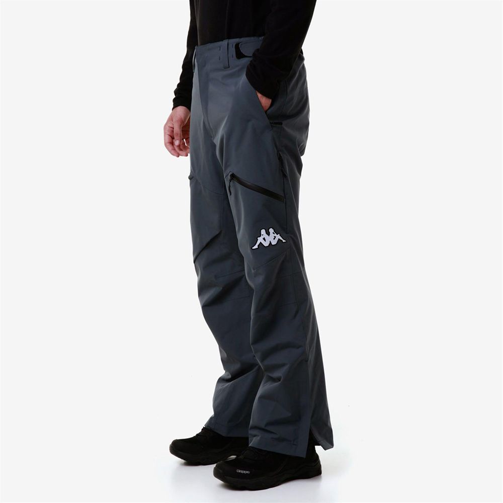 Men Kappa 6 Cento 622p Pants Grey | 162347-PHQ