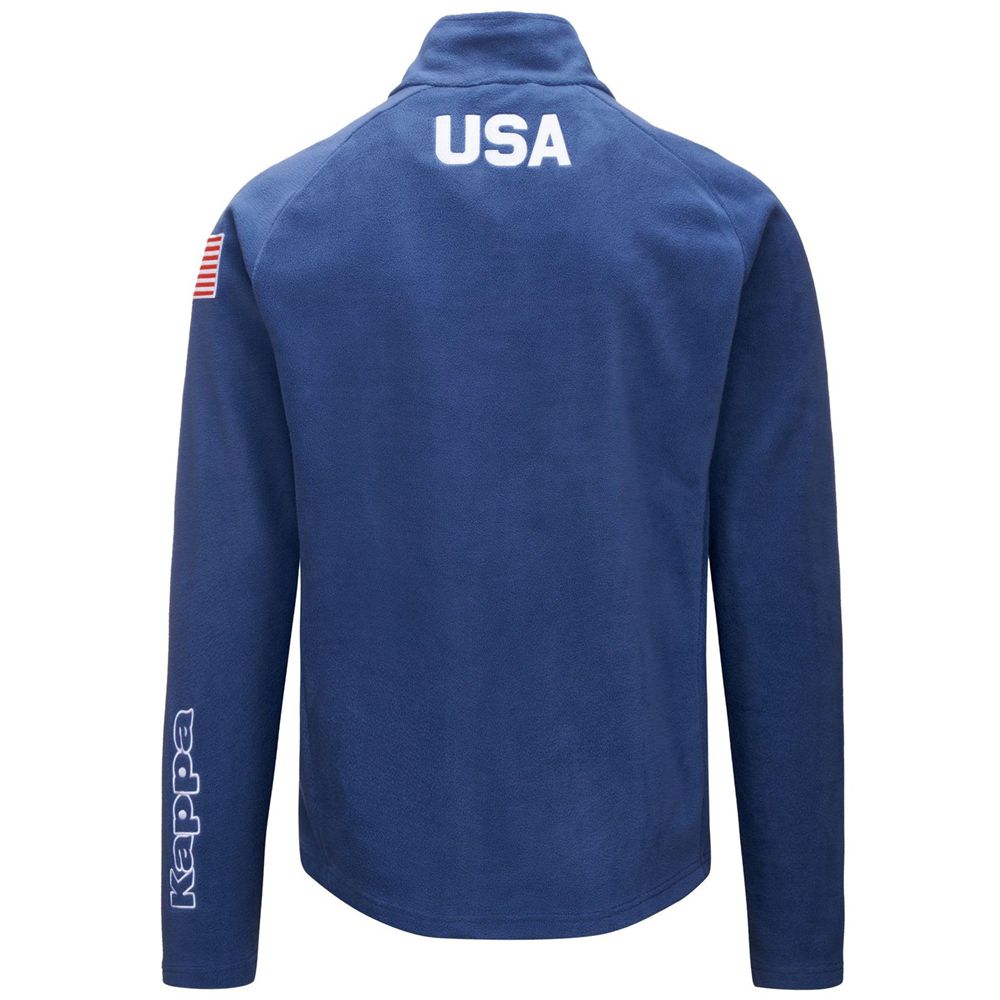 Men Kappa 6 Cento 687b Us Sweater Blue | 247130-CAK