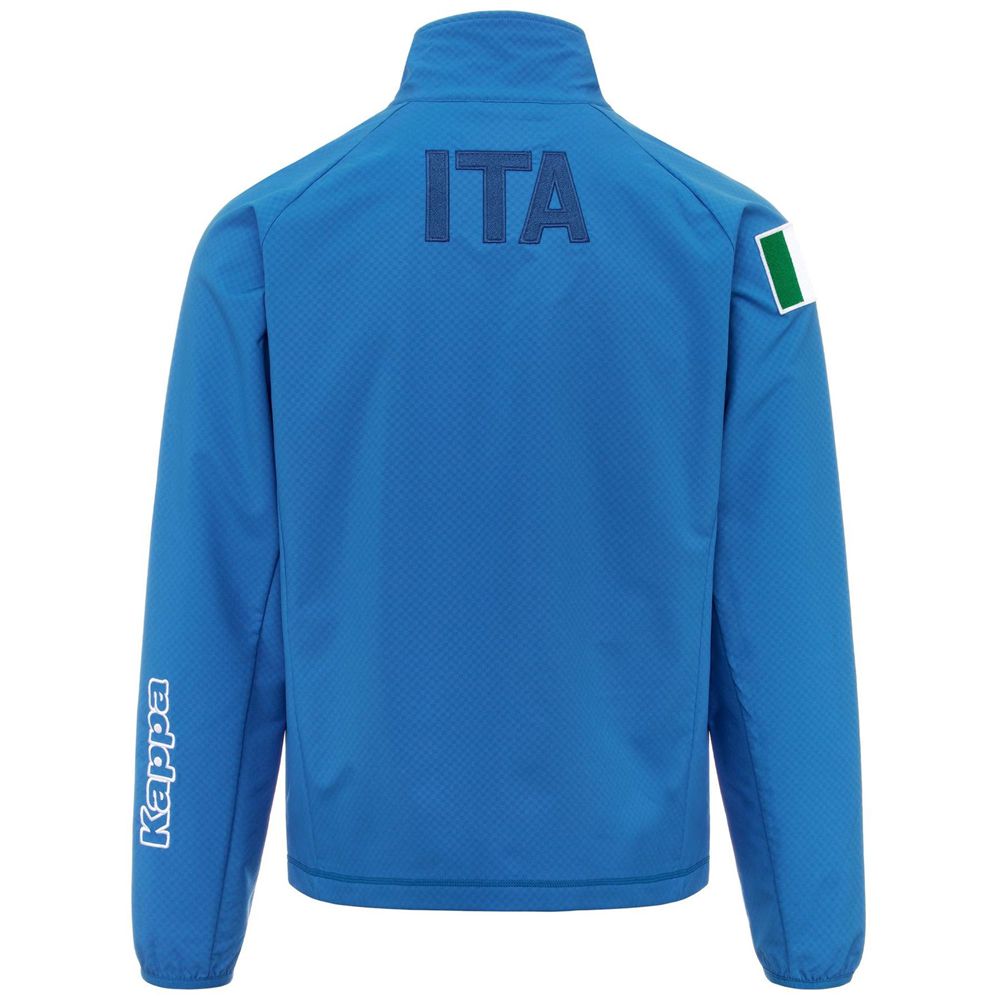 Men Kappa 6 Cento 687wp Ita Jacket Blue | 513270-HCS