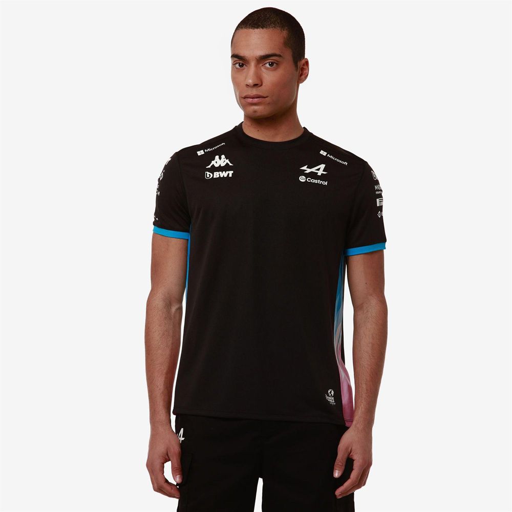 Men Kappa Adolim Alpine F1 Jersey Black | 839021-TXY