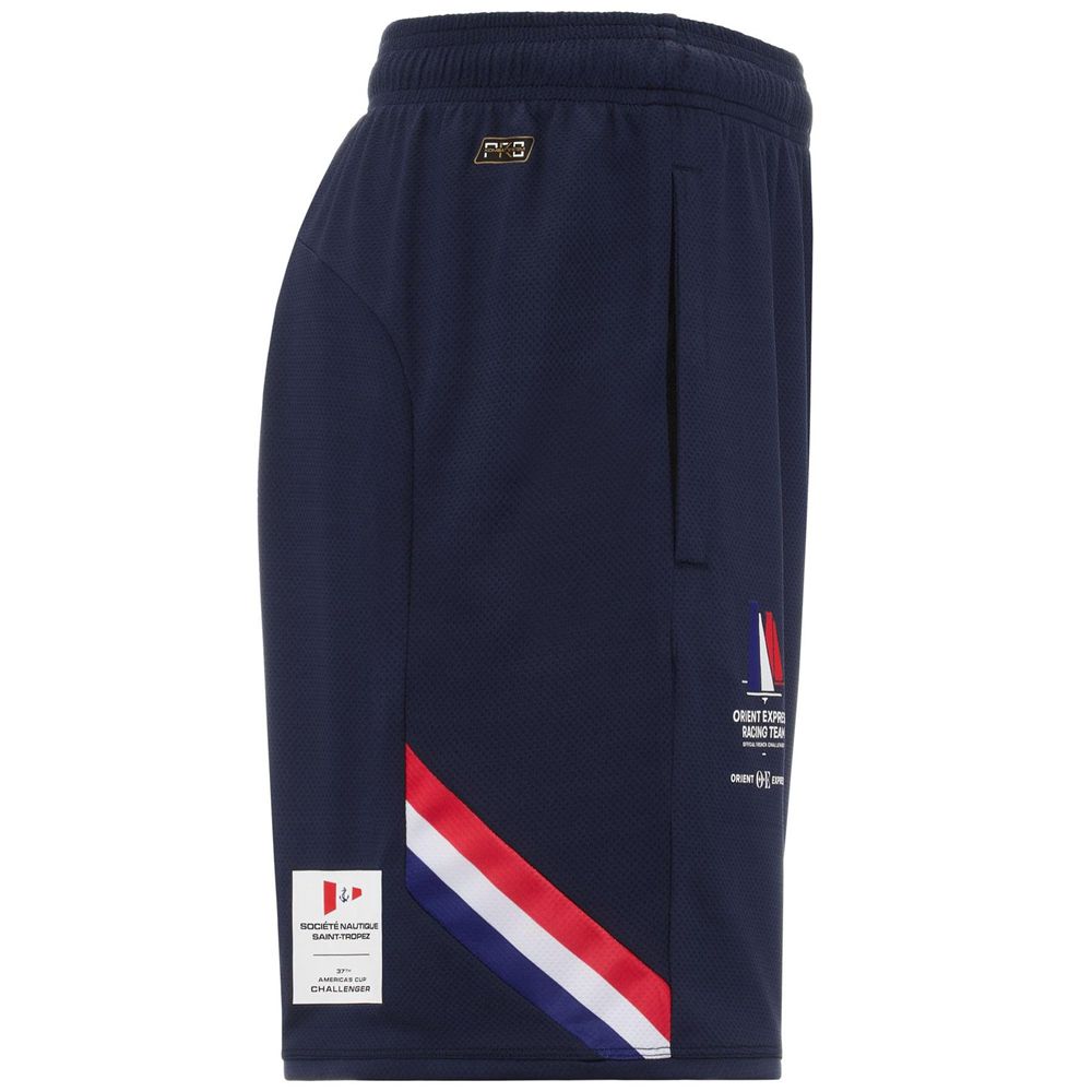 Men Kappa Ahorazip Pro 7 Orient Express Shorts Navy | 482769-BIY