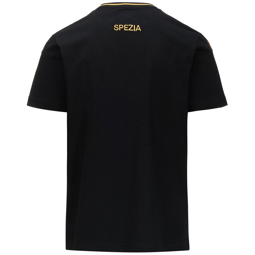 Men Kappa Amepiz Spezia T-Shirt Black | 842791-MOR