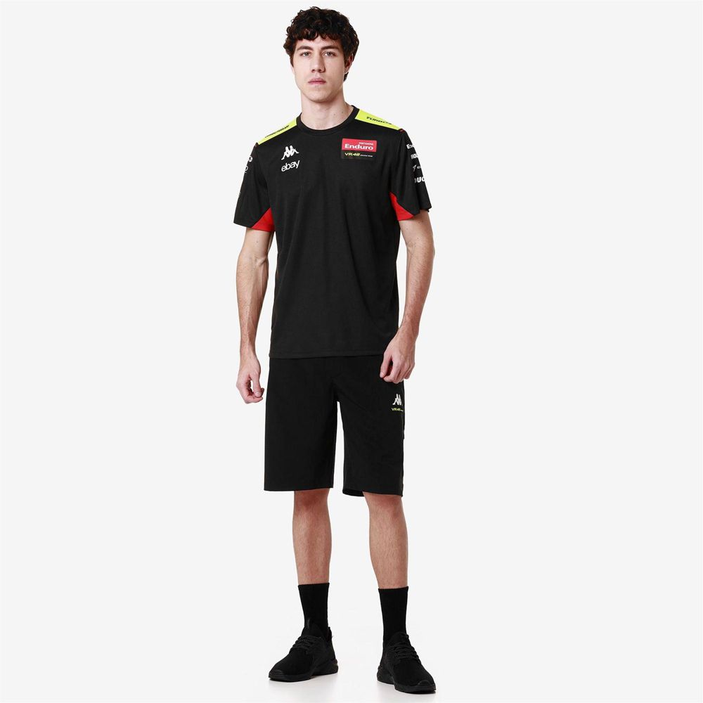 Men Kappa Amirymone Vr46 Jersey Black | 695708-UKT