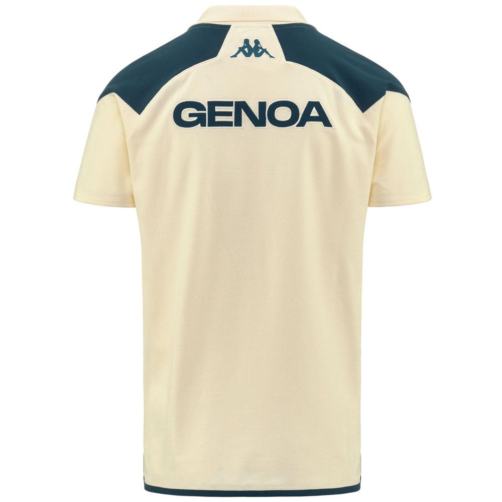 Men Kappa Angat 7 Genoa Polo Shirt Beige | 425691-JMX