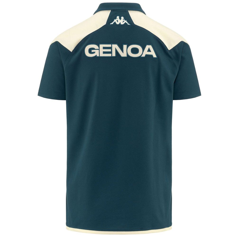 Men Kappa Angat 7 Genoa Polo Shirt Blue | 985036-BZM