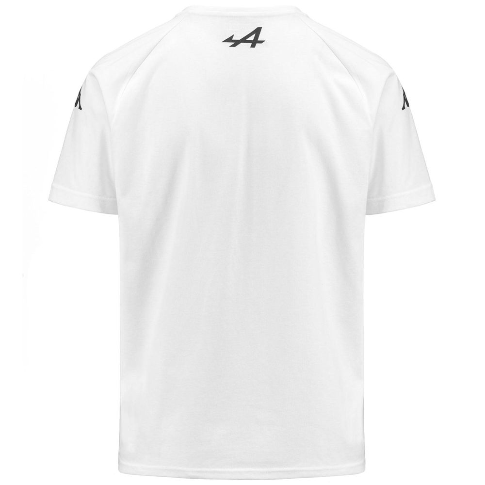 Men Kappa Argla Alpine F1 T-Shirt White | 052871-NIU