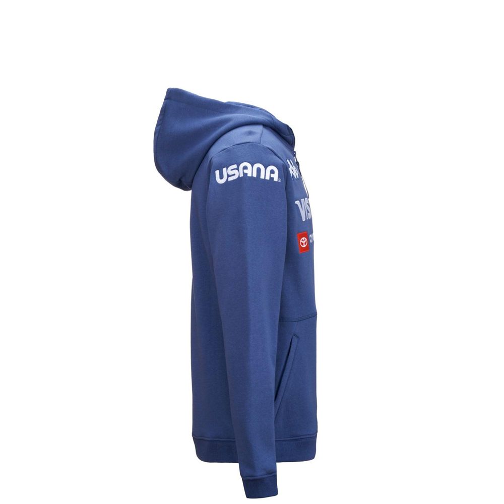 Men Kappa Arufeod Us Hoodie Blue | 172896-XMU