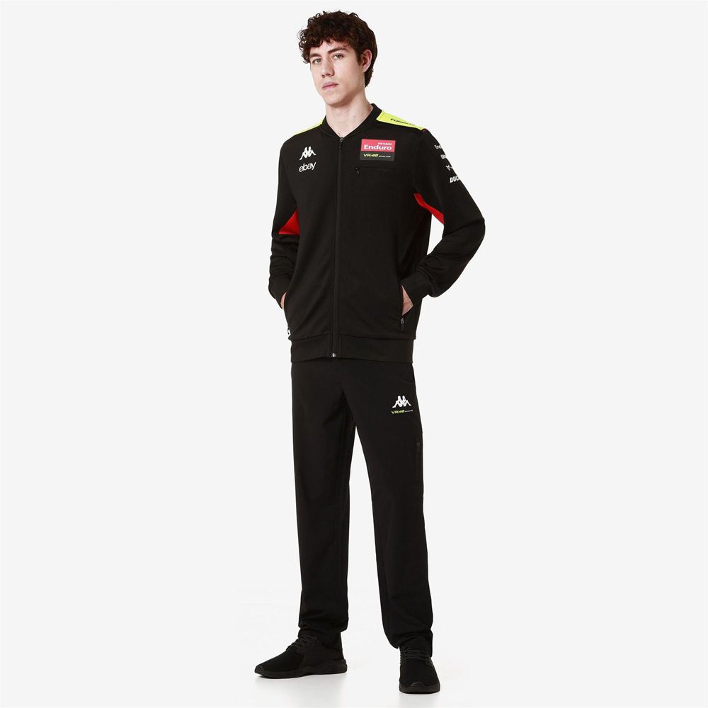 Men Kappa Atrisomone Vr46 Jacket Black | 890137-YOU