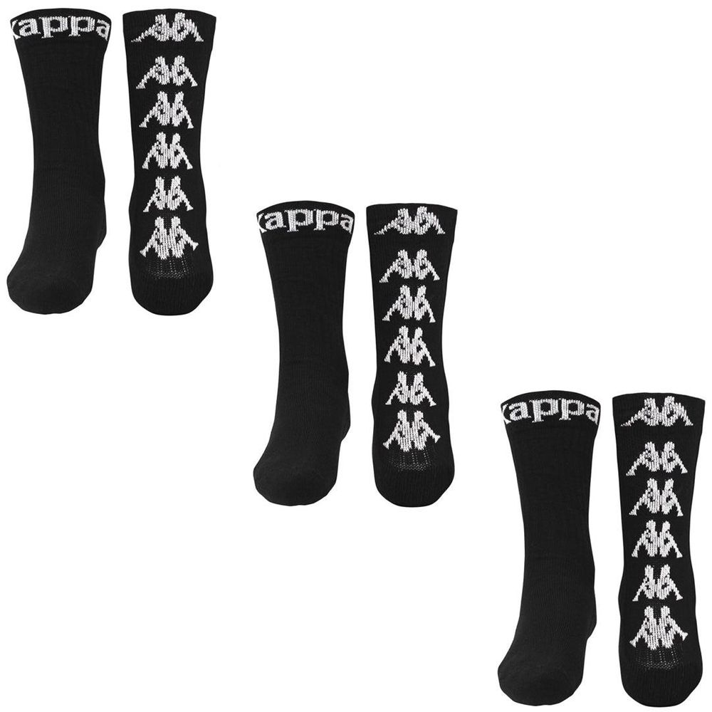 Men Kappa Authentic Atel 3pack Socks Black | 541203-RPW