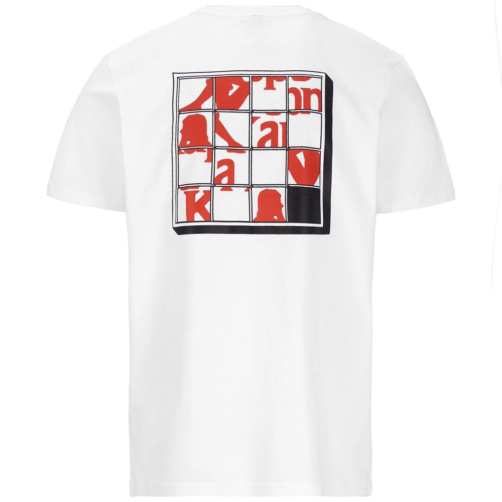 Men Kappa Authentic Broy T-Shirt White | 835672-ELA