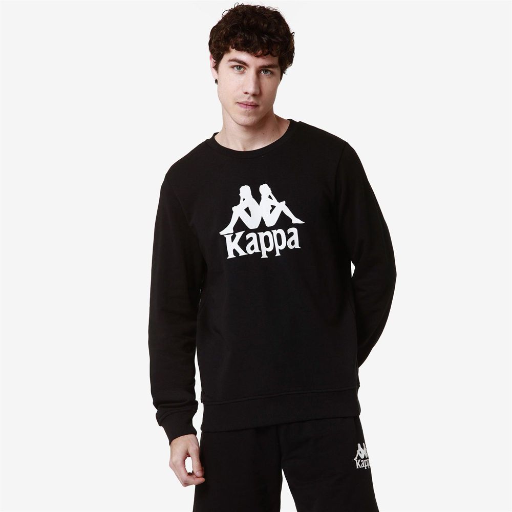 Men Kappa Authentic Eslogari 3 Sweater Black | 217086-WTI