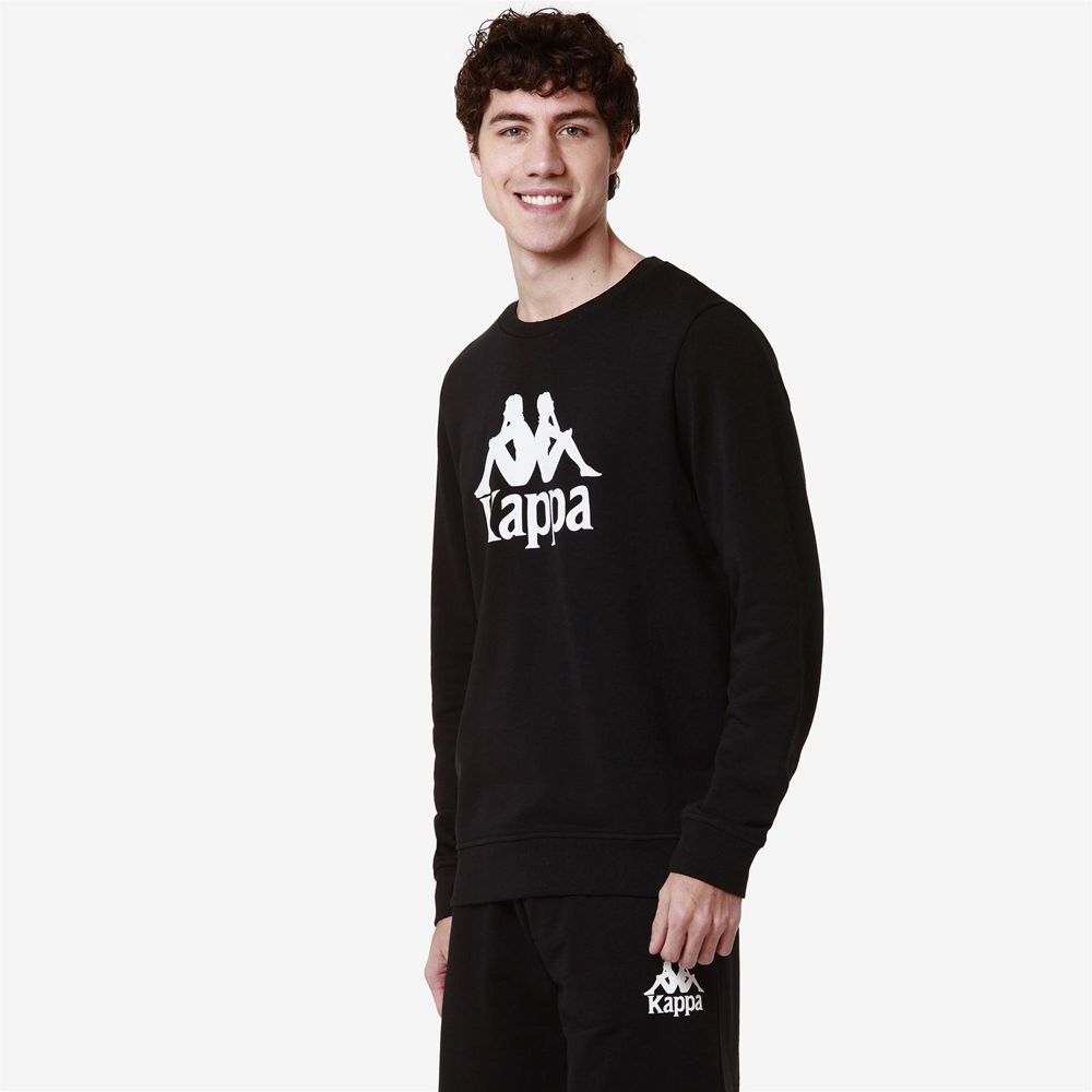 Men Kappa Authentic Eslogari 3 Sweater Black | 217086-WTI