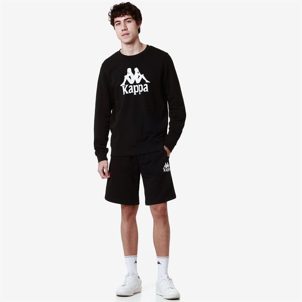 Men Kappa Authentic Eslogari 3 Sweater Black | 217086-WTI