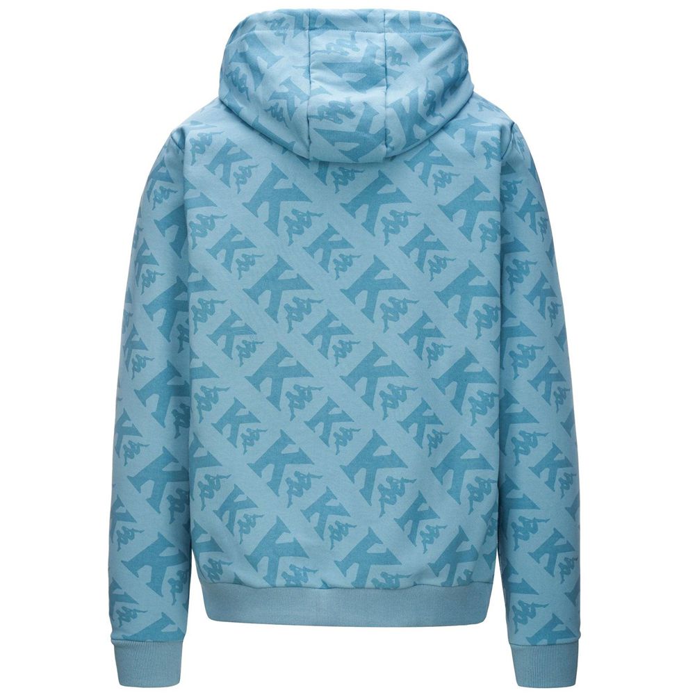 Men Kappa Authentic Fancy Hoodie Blue | 903728-NYX