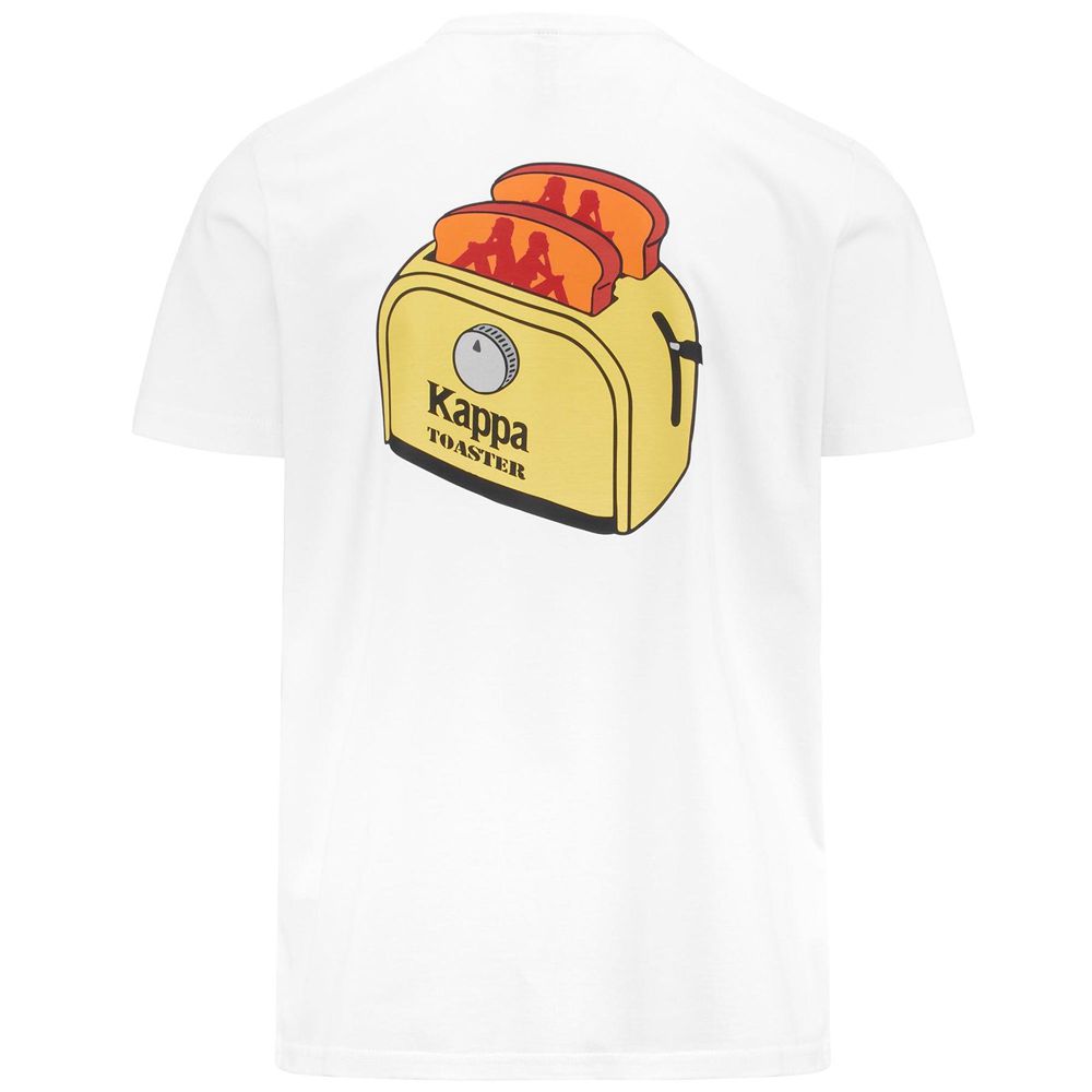 Men Kappa Authentic Graphik Lennox T-Shirt White | 716453-OPQ