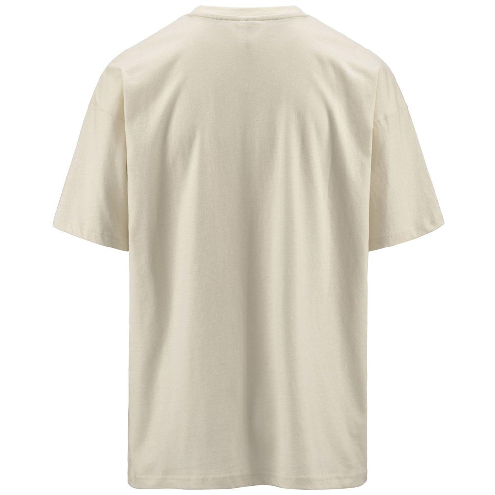 Men Kappa Authentic Jpn Gala T-Shirt Beige | 284601-SPW