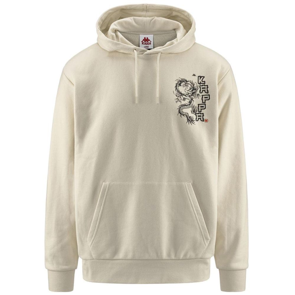 Men Kappa Authentic Jpn Gentis Hoodie Beige | 127658-ZTE