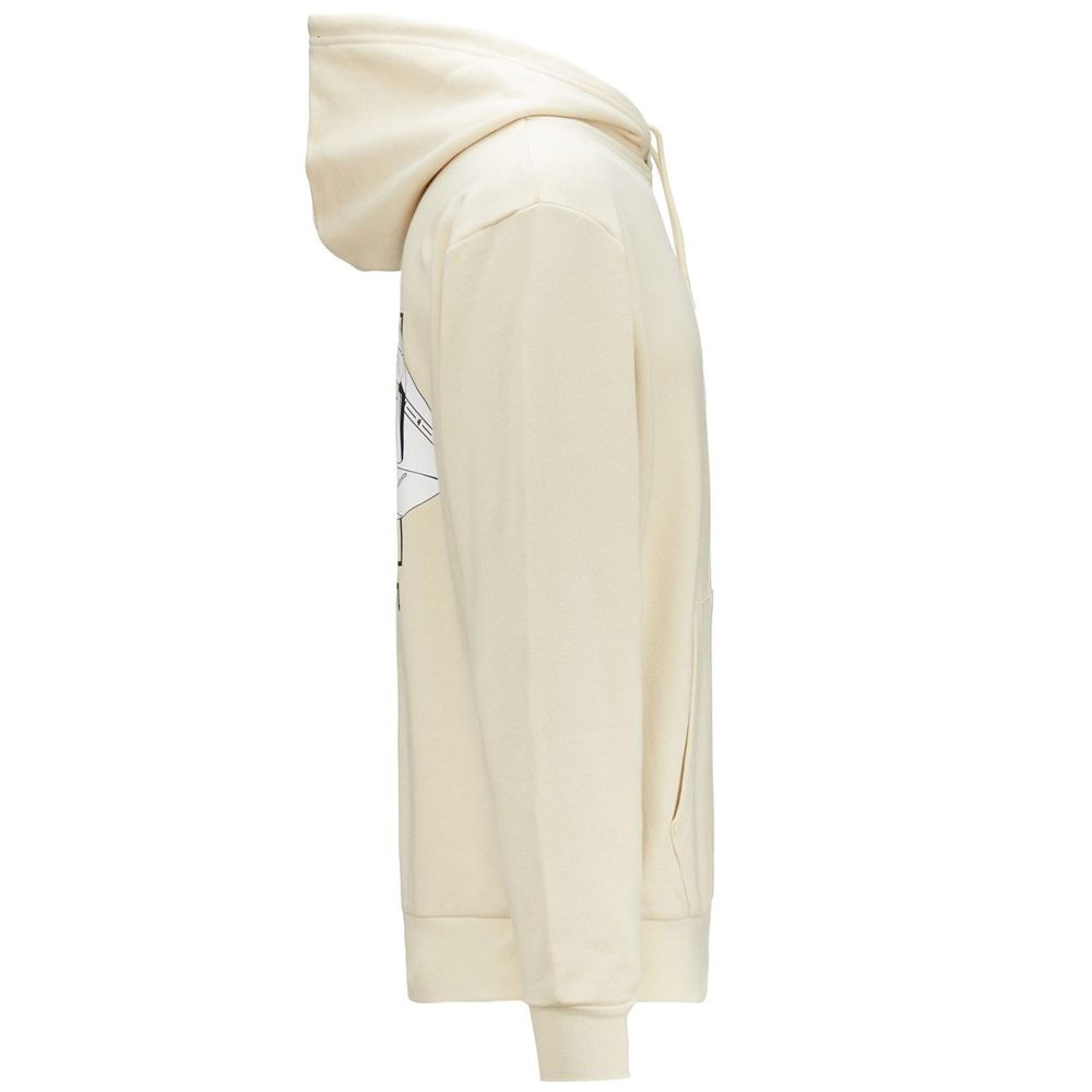 Men Kappa Authentic Jpn Grufi Hoodie Beige | 521680-RHA