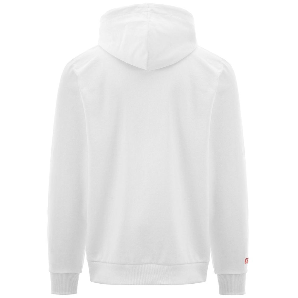 Men Kappa Authentic Lorens Hoodie White | 457128-ELV