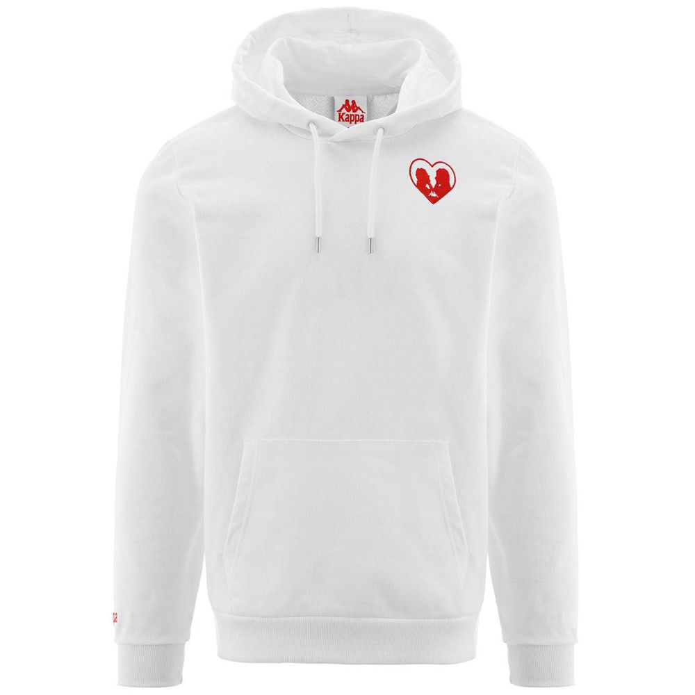 Men Kappa Authentic Lorens Hoodie White | 457128-ELV